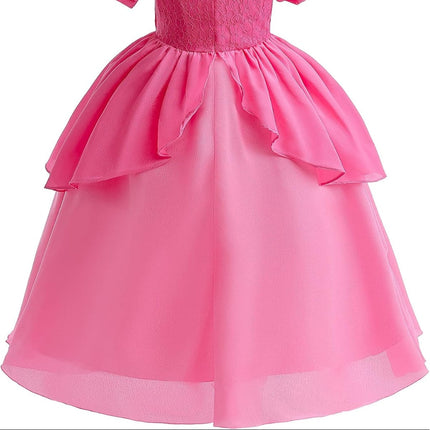 Princess Costume Dress for Girls with Complete Accessory Set | Charming Outfit for Halloween and Parties