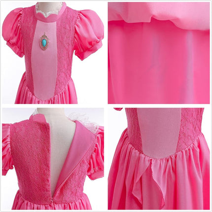 Princess Costume Dress for Girls with Complete Accessory Set | Charming Outfit for Halloween and Parties