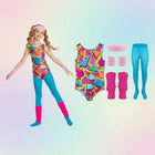 Kids Halloween Costumes, 80s Workout Outfit Leotard Jumpsuit, 80s Costume for Girls, Dance Costume for Themed Party_00