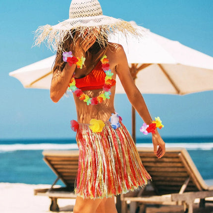 Hawaiian Costume Set with Tropical Shirt & Shorts | Vibrant Outfit for Halloween and Luau Celebrations