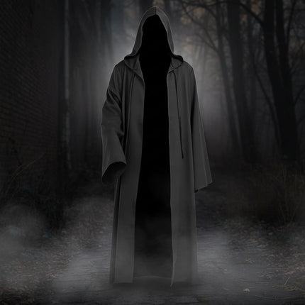 Hooded Cape Costume for Halloween with Flowing Design | Versatile Accessory for Spooky Character Transformation
