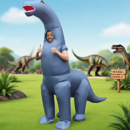 Inflatable Dinosaur Costume for Halloween with Full-Body Design | Fun and Comfortable for Kids and Adults