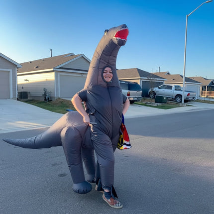 Inflatable Dinosaur Costume for Halloween with Full-Body Design | Fun and Comfortable for Kids and Adults