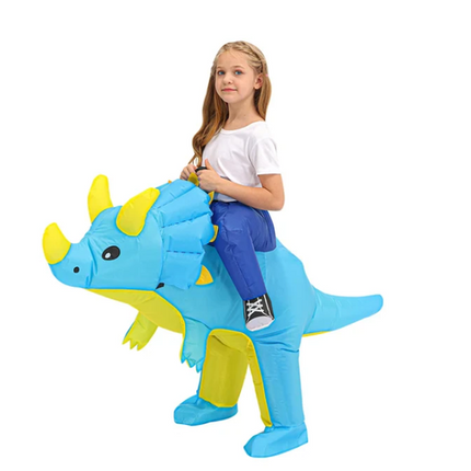 Inflatable Dinosaur Costume for Kids with Quick Inflation | Fun Fancy Dress for Halloween and Carnival Events