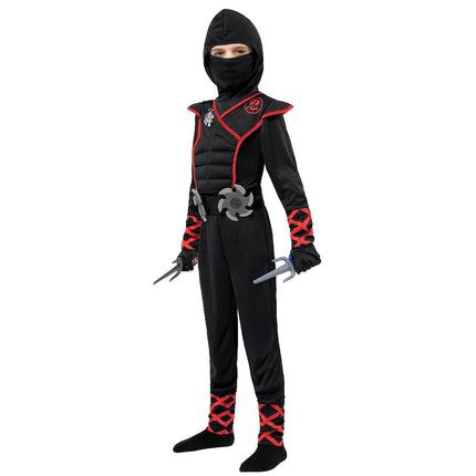 Ninja Costume Set for Kids with Hood & Face Mask | Complete Dress-Up Outfit for Halloween and Themed Parties