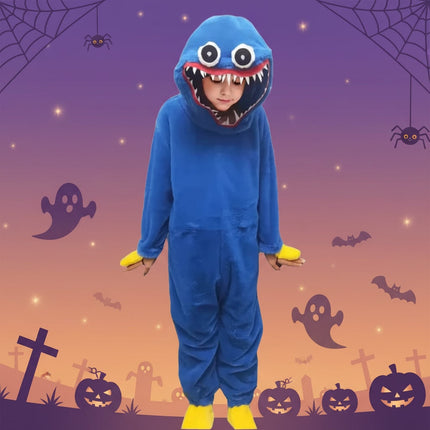 Plush Monster Jumpsuit for Kids with Hood | Soft Halloween Costume for Parties and Cozy Play