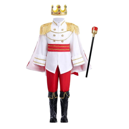 Kids Prince Costume Set with Jacket & Cape | Complete Royal Dress-Up for Halloween & Themed Parties