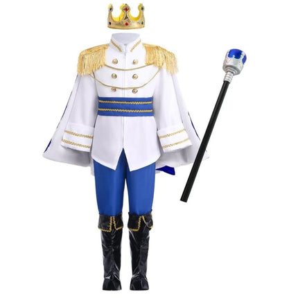 Kids Prince Costume Set with Jacket & Cape | Complete Royal Dress-Up for Halloween & Themed Parties