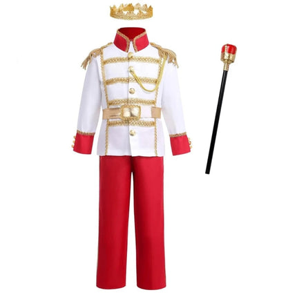 Kids Prince Costume Set with Jacket & Cape | Complete Royal Dress-Up for Halloween & Themed Parties