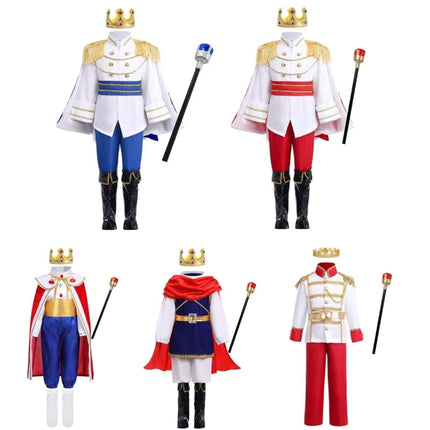 Kids Prince Costume Set with Jacket & Cape | Complete Royal Dress-Up for Halloween & Themed Parties