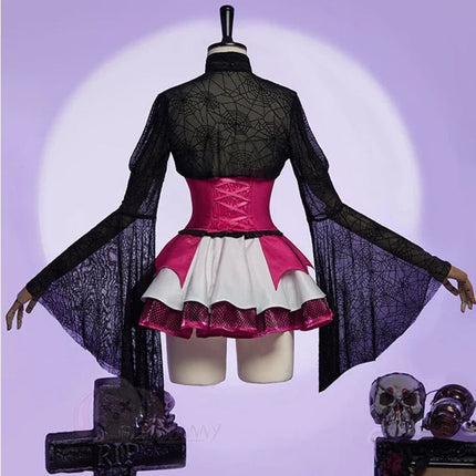 Gothic Vampire Dress with Long Sleeves | Elegant Costume for Halloween and Themed Parties