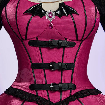 Gothic Vampire Dress with Long Sleeves | Elegant Costume for Halloween and Themed Parties