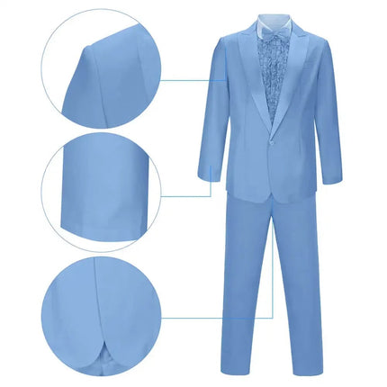 Mens Formal Suit Costume with Matching Hat | Bold Outfit for Halloween and Themed Events