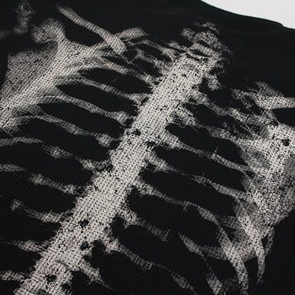Mens Skeleton Shirt for Halloween with Breathable Long Sleeves | Easy Pull-On Costume for Parties and Casual Dress-Up