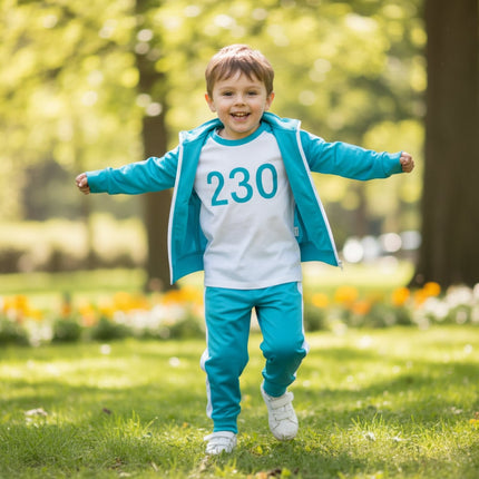 Kids Halloween Costume Tracksuit Set with Zip Jacket & Printed Shirt | Complete Dress Up Outfit for Parties and Events