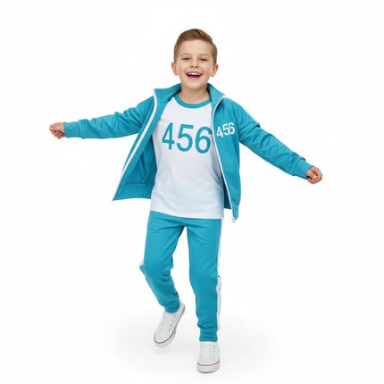 Kids Halloween Costume Tracksuit Set with Zip Jacket & Printed Shirt | Complete Dress Up Outfit for Parties and Events