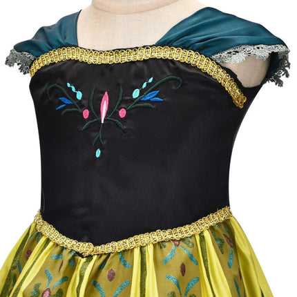 Princess Dress Halloween Costume with Puff Sleeves & Accessories Set | Festive Outfit for Kids' Costume Parties