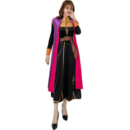 Elegant Princess Dress with Flowing Cape | Comfortable Halloween Costume for Women