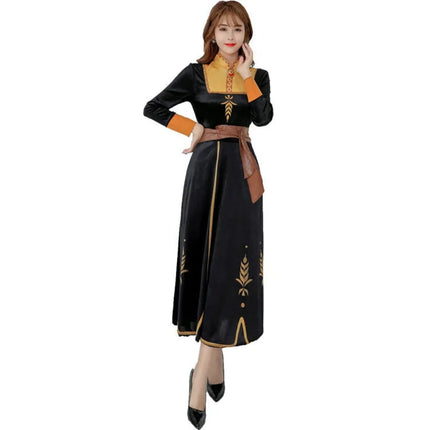 Elegant Princess Dress with Flowing Cape | Comfortable Halloween Costume for Women