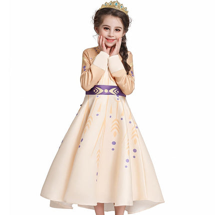 Kids Princess Costume Dress with Long Sleeves | Fairy Tale Outfit for Halloween and Dress-Up Fun