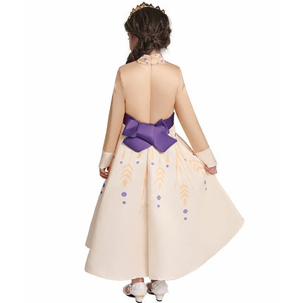 Kids Princess Costume Dress with Long Sleeves | Fairy Tale Outfit for Halloween and Dress-Up Fun