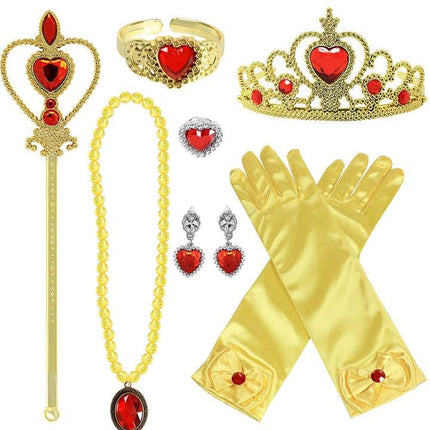 Kids Princess Costume Dress with Long Sleeves | Fairy Tale Outfit for Halloween and Dress-Up Fun