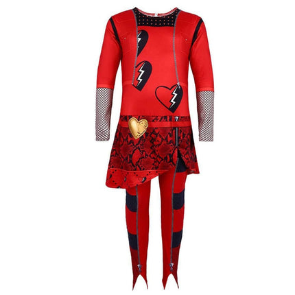 Women's Halloween Costume Long Sleeve Dress in Red | Versatile Cosplay Outfit for Parties and Events