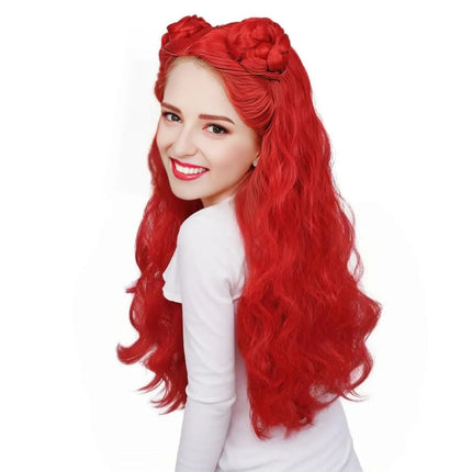 Women's Halloween Costume Long Sleeve Dress in Red | Versatile Cosplay Outfit for Parties and Events