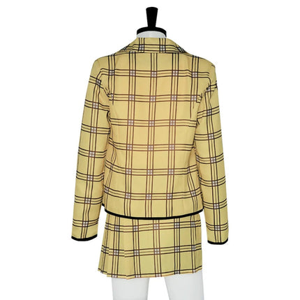 Womens Plaid Blazer Skirt Costume Set for Halloween Parties | Stylish Outfit for Themed Events and Role Play