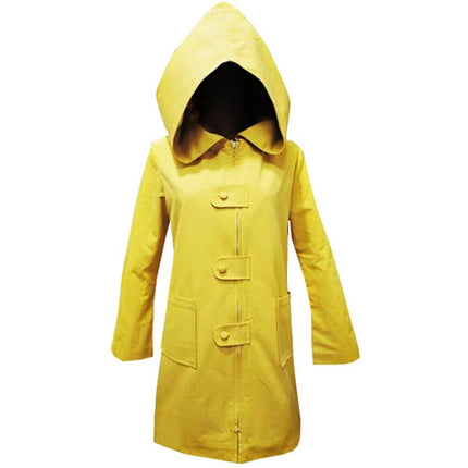 Hooded Raincoat Costume Jacket for Halloween & Cosplay | Practical Zipper Design with Pockets for Themed Events