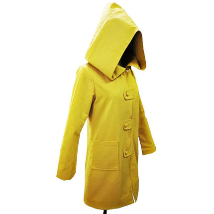 Hooded Raincoat Costume Jacket for Halloween & Cosplay | Practical Zipper Design with Pockets for Themed Events