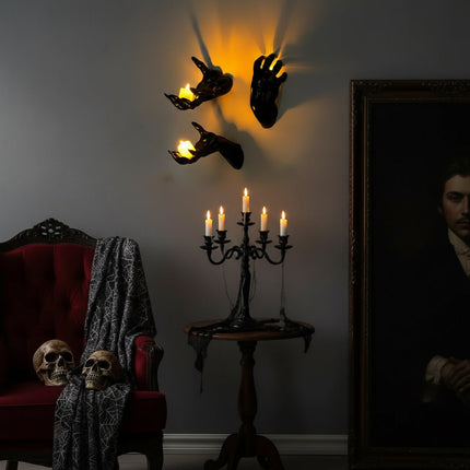 3D Halloween Wall Decoration with Gothic Hand Design | Eerie Accent for Spooky Interior Decor