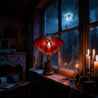 Gothic Lamp with Bat Wings, Halloween Decoration Bat Lamp for Table, Gothic Home Decor and Home Accent for Living Room_00