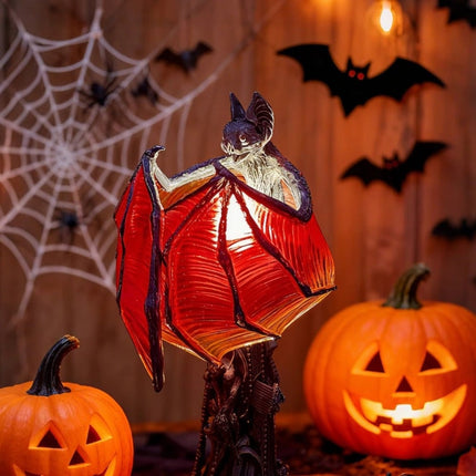 Halloween Bat Lamp with Gothic Design | Spooky Table Accent for Halloween Decor