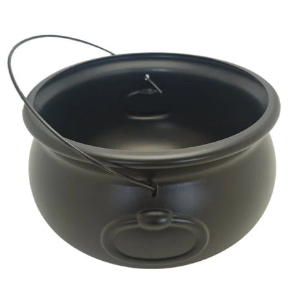 Halloween Cauldron Decoration with Classic Witch Design | Spooky Candy Display for Trick-or-Treat Events