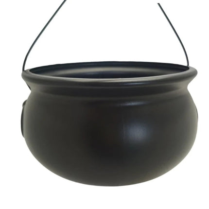 Halloween Cauldron Decoration with Classic Witch Design | Spooky Candy Display for Trick-or-Treat Events