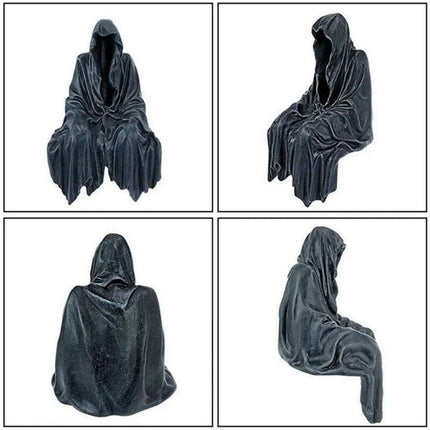 Compact Grim Reaper Statue for Halloween Decoration | Eerie Accent for Spooky Displays