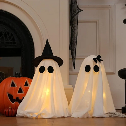 Halloween Ghost Decorations Set of 2 | DIY Spooky Figures for Indoor Halloween Decor