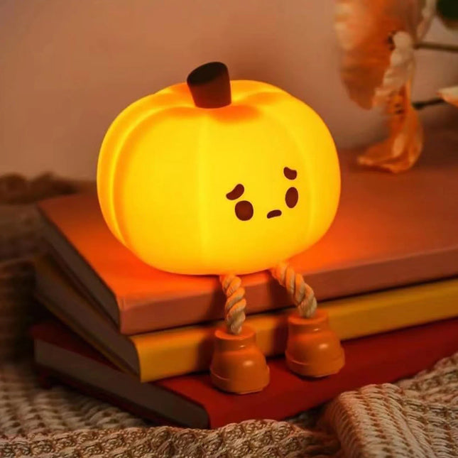 Pumpkin Night Light Rechargeable, Dimmable Touch Lamp, Halloween Lighting, Pumpkin Decor for Halloween Decoration_00