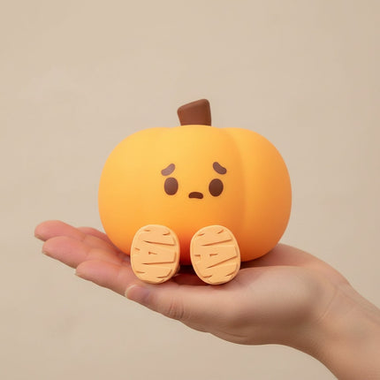LED Pumpkin Night Light with Dimmable Glow | Rechargeable Touch Control for Cozy Halloween Decor