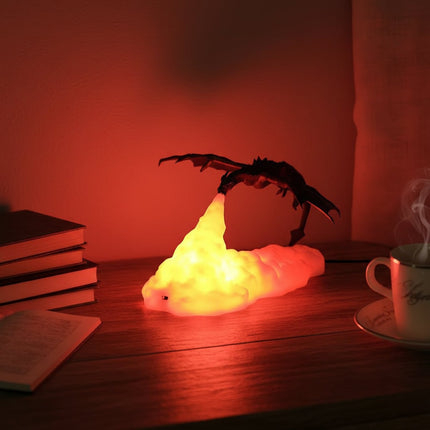 Dragon-Shaped Decorative Night Light with Soft Ambient Glow | Enchanting Halloween Decor for Cozy Atmosphere