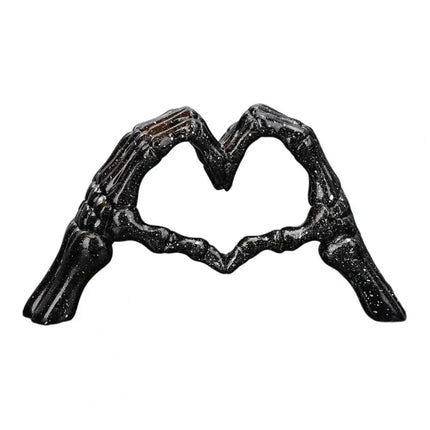 Skeleton Heart Sculpture for Halloween with Gothic Design | Unique Table Decor for Home and Seasonal Displays