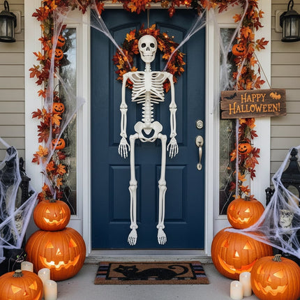 Life-Size Skeleton Decoration with Movable Joints | Spooky Halloween Figure for Indoor and Outdoor Displays