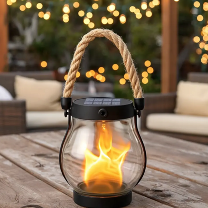 Solar-Powered Halloween Lantern with Realistic Flame Effect | Automatic Lighting for Outdoor Decor