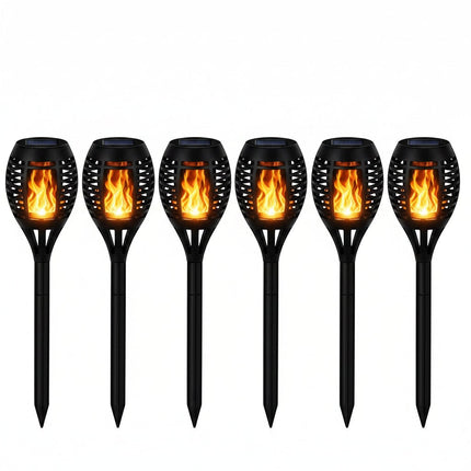 Solar Torch Light with Realistic Flickering Flame Effect | Solar Powered Outdoor Decoration for Halloween Garden