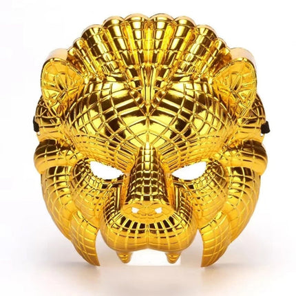 Halloween Animal Mask for Costumes with Striking Gold-Look Surface | Versatile Accessory for Parties and Festivals