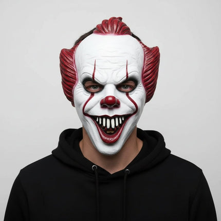 Halloween Clown Mask for Adults with Scary Face Design | Unisex Costume Accessory for Spooky Parties
