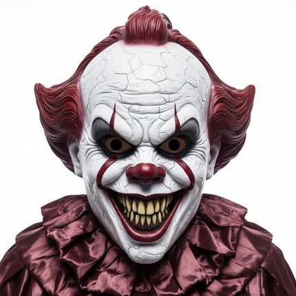 Halloween Clown Mask for Adults with Scary Face Design | Unisex Costume Accessory for Spooky Parties
