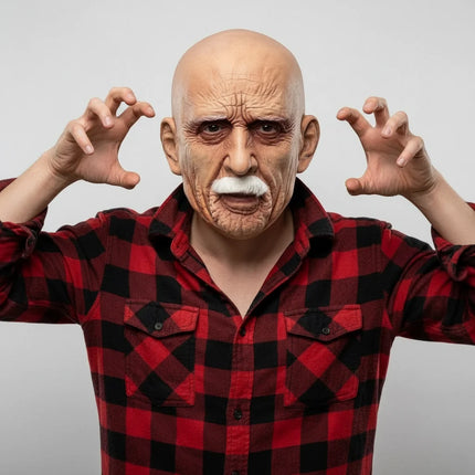 Realistic Halloween Mask with Old Face Design | Full Head Coverage for Costume Parties and Cosplay