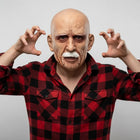 Halloween Mask Old Man with White Beard, Realistic Latex Mask Full Head, Scary Mask for Adult Cosplay and Costume Party_00